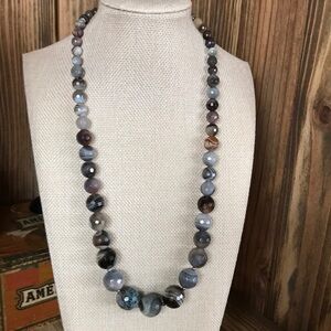 Botswana Agate Faceted Bead Necklace